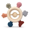 The new cross-border baby teething toy is a chewable silicone soothing and biting fun toy for babies to teething with six fingers Application Scenario